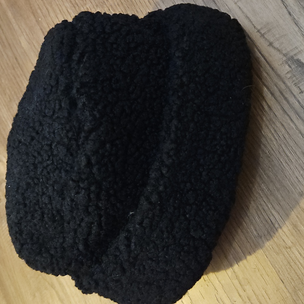 Thick black hat